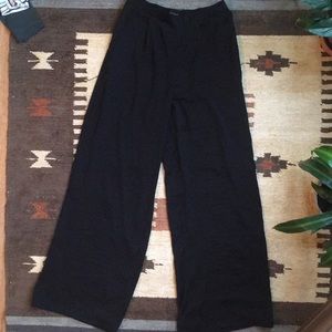 Black wide leg pants